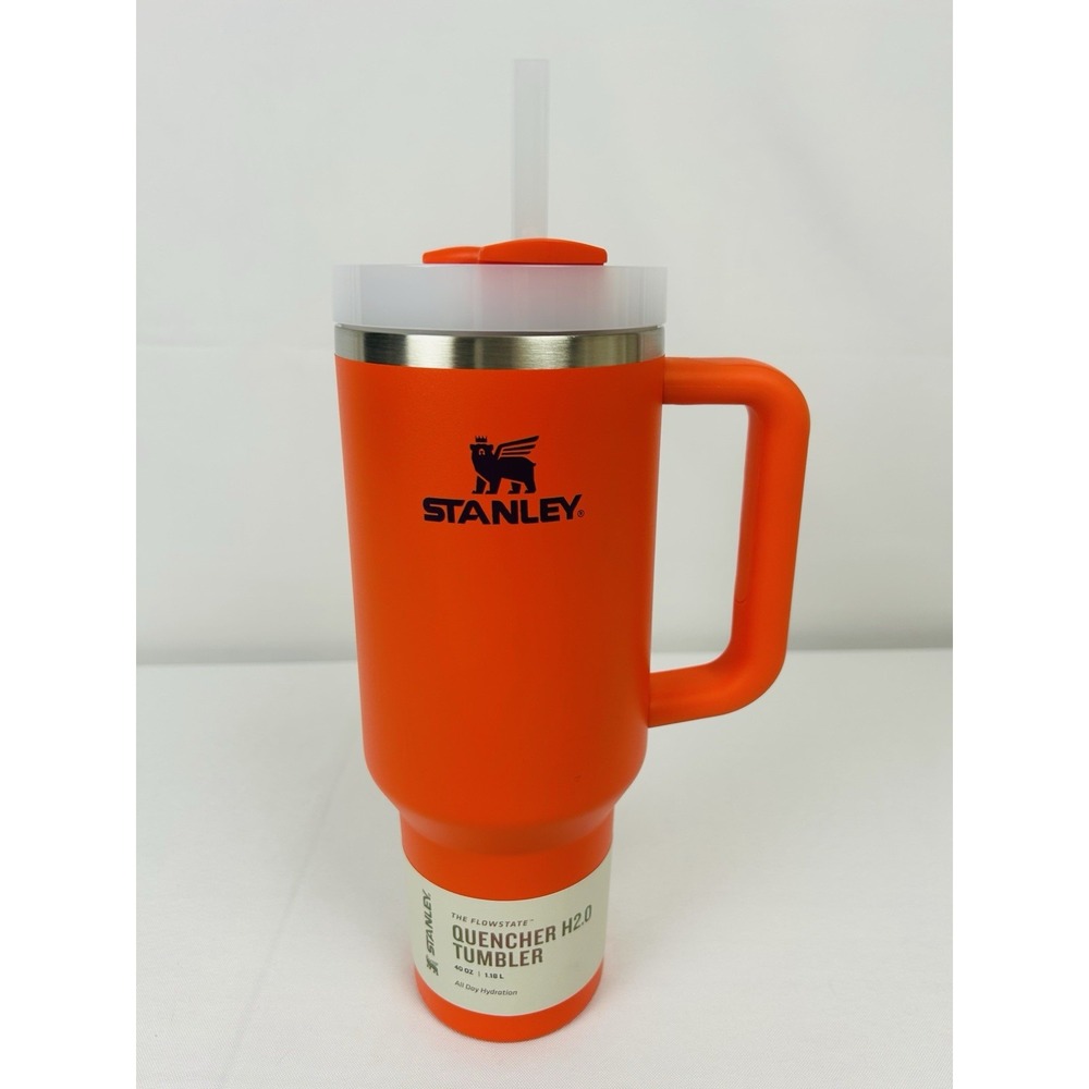 Stanley Quencher H2.0 Tumbler 40oz The Flowstate Orange Purple Logo 10-12552-062